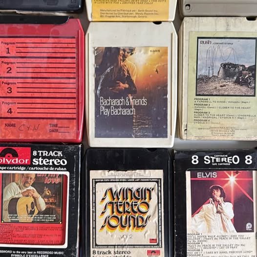 🎵 Vintage 8-Track Tape Collection – Classic Rock, Pop, & Nostalgia Bundle + storage rack