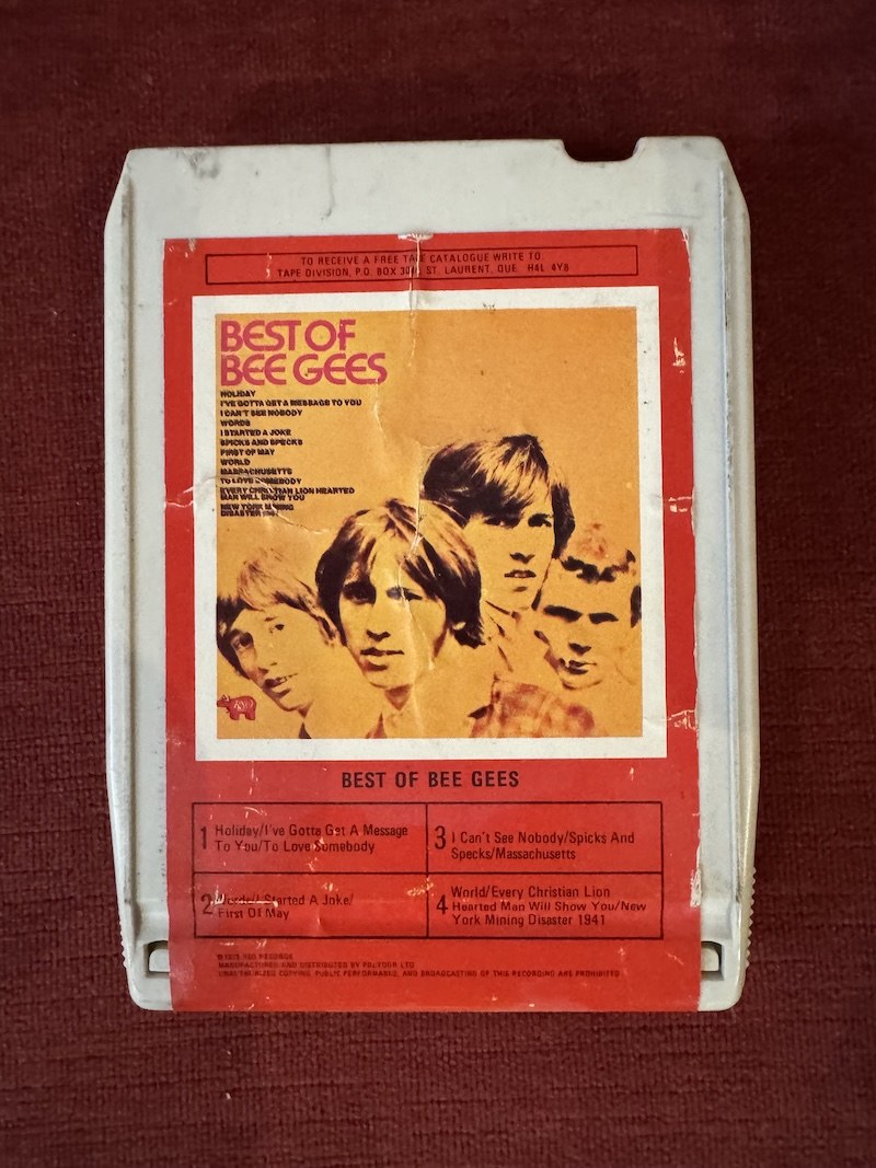 🎵 THE BEE GEES – Best of Bee Gees (c. 1969) - Vintage 8-Track Tape 